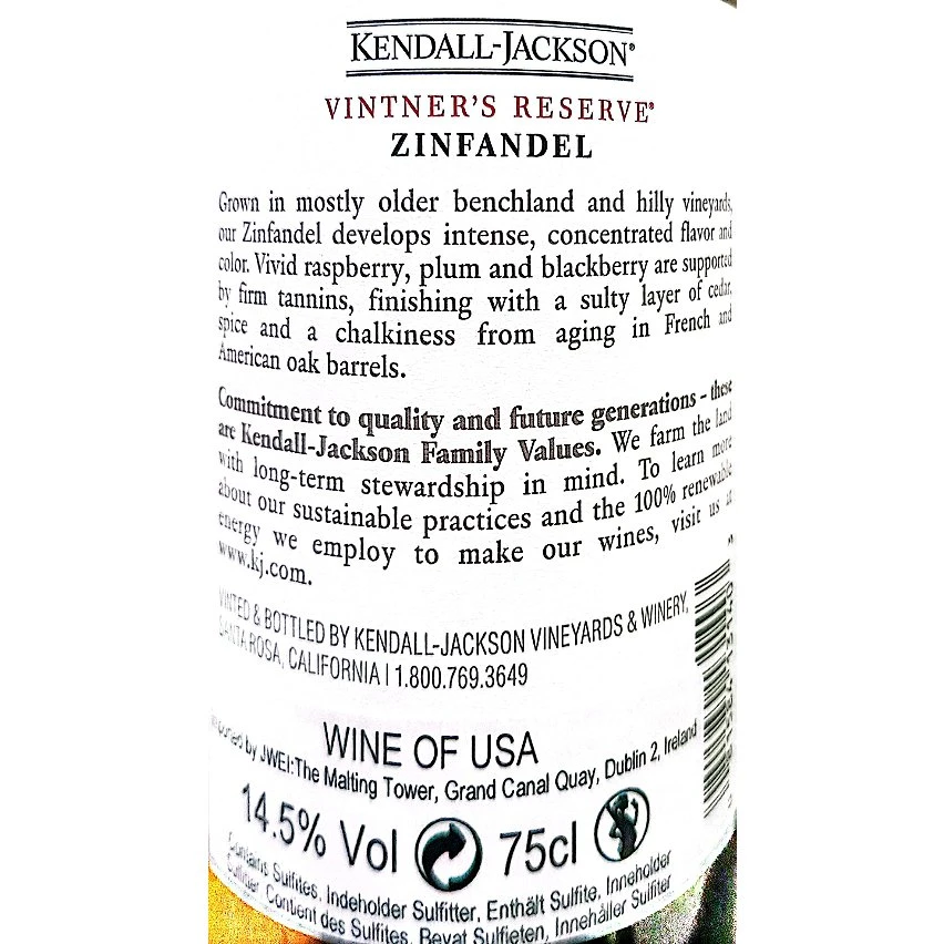 Kendall Jackson - Vintner's Reserve, 2019 - Californie, Etats-Unis - Rouge - 75 cl Remise ❤️ Kendall Jackson - Vintner's Reserve, 2019 - Californie, Etats-Unis - Rouge - 75 cl 🎁 -VINS ROUGES Boutique 0081584131403 3