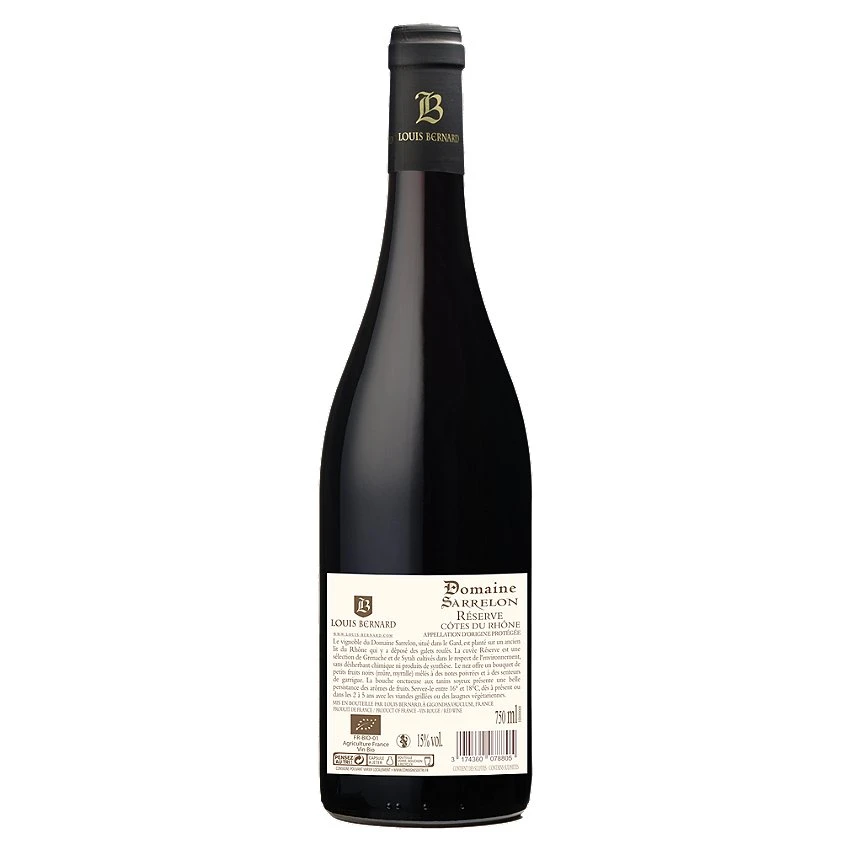 Domaine Sarrelon Réserve BIO, 2019 - Côtes du Rhône AOP - Rouge - 75 cl Remise 🤩 Domaine Sarrelon Réserve BIO, 2019 - Côtes du Rhône AOP - Rouge - 75 cl ⌛ -VINS ROUGES Boutique 3174360078805 2