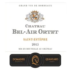Coupon 😍 Château Bel-Air Ortet, 2018 - Saint-Estèphe A.O.C. - Rouge - 75 cl 🧨 -VINS ROUGES Boutique 3176481016186 3