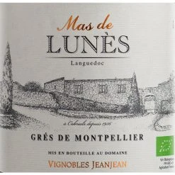 Top 10 🤩 Mas de Lunès BIO, 2019 - Languedoc Grés de Montpellier AOP - Rouge - 75 cl 🥰 -VINS ROUGES Boutique 3186127774776 3