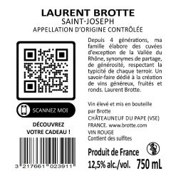 Offres ⭐ Laurent Brotte, 2021 - Saint-Joseph AOP - Rouge - 75 cl 😍 3 Offres ⭐ Laurent Brotte, 2021 - Saint-Joseph AOP - Rouge - 75 cl 😍 -VINS ROUGES Boutique 3217661023911 2
