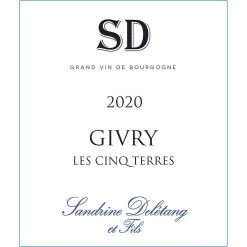 Vente flash 😀 Sandrine Deletang & Fils Les Cinq Terres, 2020 - Givry AOP - Rouge - 75 cl 😉 4 Vente flash 😀 Sandrine Deletang & Fils Les Cinq Terres, 2020 - Givry AOP - Rouge - 75 cl 😉 -VINS ROUGES Boutique 3219850059121 3