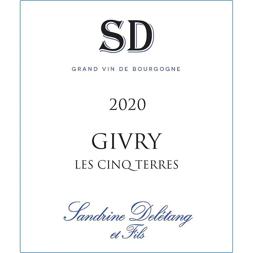 Sandrine Deletang & Fils Les Cinq Terres, 2020 - Givry AOP - Rouge - 75 cl Vente flash 😀 Sandrine Deletang & Fils Les Cinq Terres, 2020 - Givry AOP - Rouge - 75 cl 😉 -VINS ROUGES Boutique 3219850059121 3