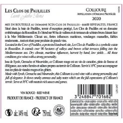 Bon marché 😍 Les Clos de Paulilles Jules Pams, 2019 - Collioure A.O.P. - Rouge - 75 cl 💯 4 Bon marché 😍 Les Clos de Paulilles Jules Pams, 2019 - Collioure A.O.P. - Rouge - 75 cl 💯 -VINS ROUGES Boutique 3248847701682 3