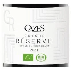 Meilleure vente 🥰 Cazes Grande Réserve BIO, 2021 - Côtes-du-Roussillon AOP - Rouge - 75 cl ⭐ -VINS ROUGES Boutique 3248847753964 3