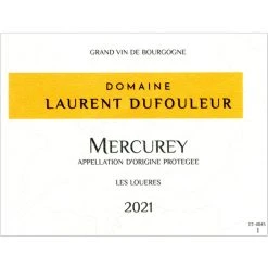 Nouveau 🛒 Domaine Laurent Dufouleur Les Louères, 2021 - Mercurey AOP - Rouge - 75 cl 🎉 -VINS ROUGES Boutique 3259663039262 3