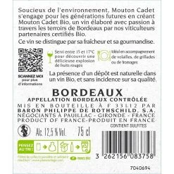 Meilleur prix 🔥 Mouton Cadet BIO, 2021 - Bordeaux AOP - Rouge - 75 cl 👏 -VINS ROUGES Boutique 3262156083758 2