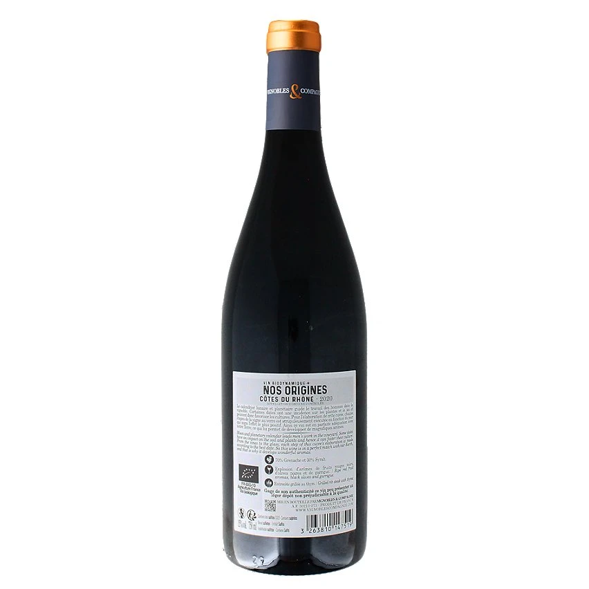 Nos origines, 2020 - Côtes du Rhône AOP - Rouge - 75 cl Promo 🎉 Nos origines, 2020 - Côtes du Rhône AOP - Rouge - 75 cl 🤩 -VINS ROUGES Boutique 3263810147519 2