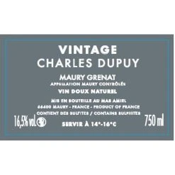 Offres 😉 Mas Amiel Vintage - Charles Dupuy, 2014 - Maury AOP - Rouge - 75 cl 👏 -VINS ROUGES Boutique 3281540036149 2
