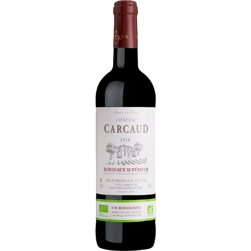 Château Carcaud BIO, 2018 - Bordeaux Supérieur AOP - Rouge - 75 cl Budget 🌟 Château Carcaud BIO, 2018 - Bordeaux Supérieur AOP - Rouge - 75 cl 🎁 -VINS ROUGES Boutique 3306380139338 1