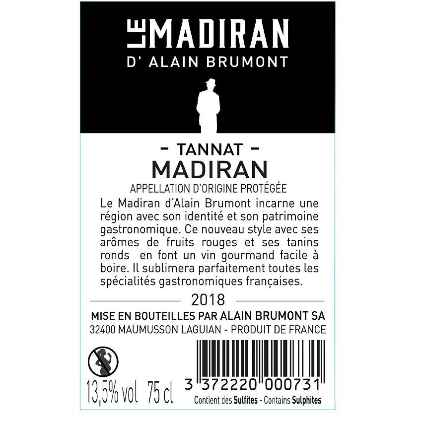 Le Madiran d'Alain Brumont, 2018 - Madiran A.O.P. - Rouge - 75 cl Top 10 🤩 Le Madiran d'Alain Brumont, 2018 - Madiran A.O.P. - Rouge - 75 cl ⭐ -VINS ROUGES Boutique 3372220000731 2