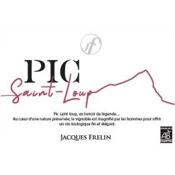 Promo 🧨 Jacques Frelin BIO, 2020 - Pic-Saint-Loup AOP - Rouge - 75 cl 😀 -VINS ROUGES Boutique 3380330005324 3