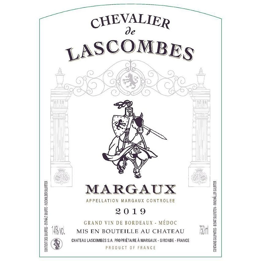 Chevalier de Lascombes, 2019 - Margaux AOP - Rouge - 75 cl De gros 🌟 Chevalier de Lascombes, 2019 - Margaux AOP - Rouge - 75 cl 🎉 -VINS ROUGES Boutique 3410252190041 2