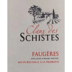 Acheter ❤️ Claux des Schistes, 2019 - Faugères AOP - Rouge - 75 cl ✨ -VINS ROUGES Boutique 3466854109288 3