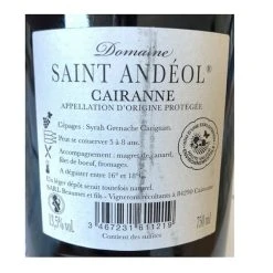 Meilleure vente 🧨 Domaine Saint-Andéol, 2020 - Cairanne AOP - Rouge - 75 cl 💯 -VINS ROUGES Boutique 3467231611219 2