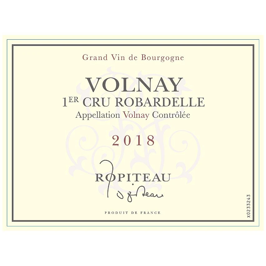 Ropiteau Frères, 2018 - Volnay 1er Cru AOP - Rouge - 75 cl Budget ✨ Ropiteau Frères, 2018 - Volnay 1er Cru AOP - Rouge - 75 cl ✨ -VINS ROUGES Boutique 3473120011466 3