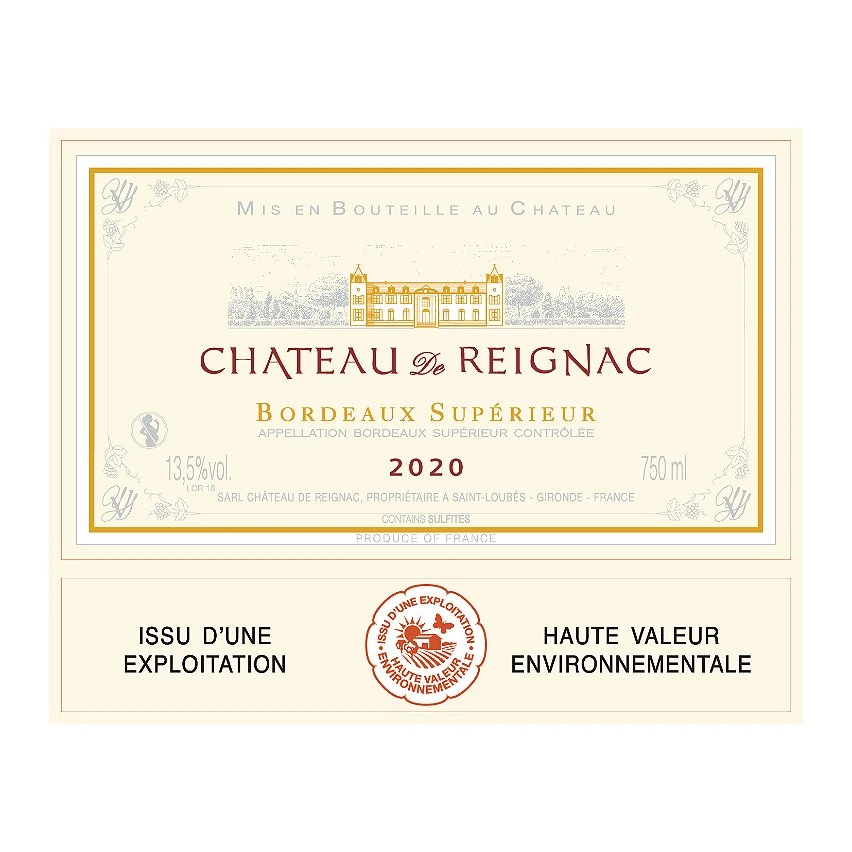 Château De Reignac, 2020 - Bordeaux Supérieur AOP - Rouge - 75 cl Les meilleures critiques de ✔️ Château De Reignac, 2020 - Bordeaux Supérieur AOP - Rouge - 75 cl ✔️ -VINS ROUGES Boutique 3492741075206 3