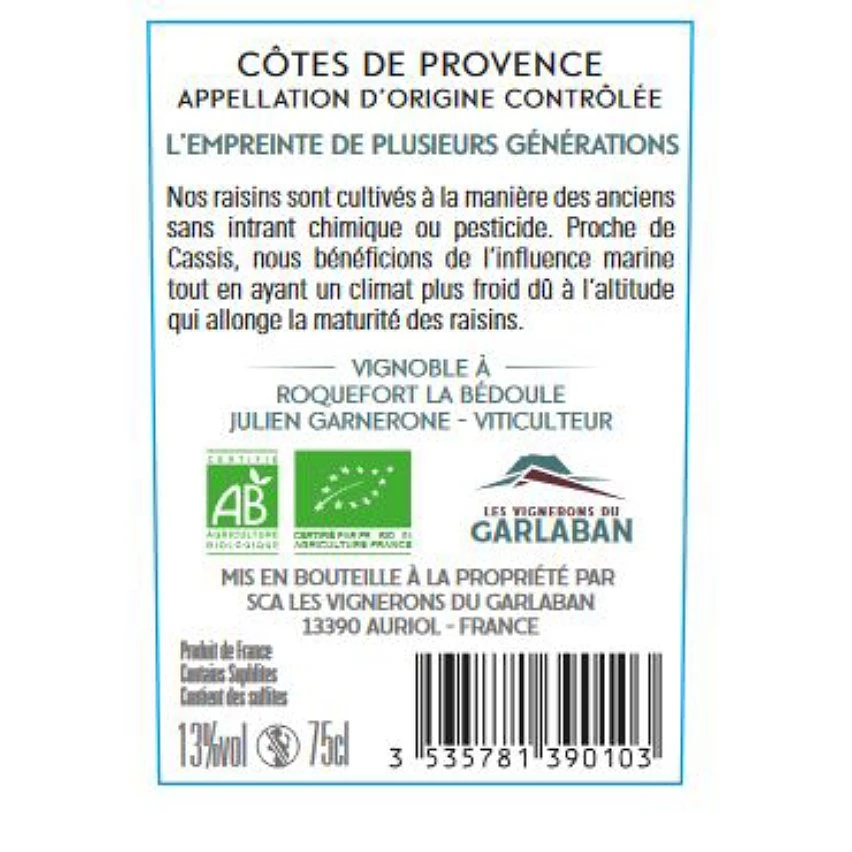 L'Empreinte BIO, 2021 - Côtes de Provence AOP - Rouge - 75 cl Top 10 😍 L'Empreinte BIO, 2021 - Côtes de Provence AOP - Rouge - 75 cl 🧨 -VINS ROUGES Boutique 3535781390103 2