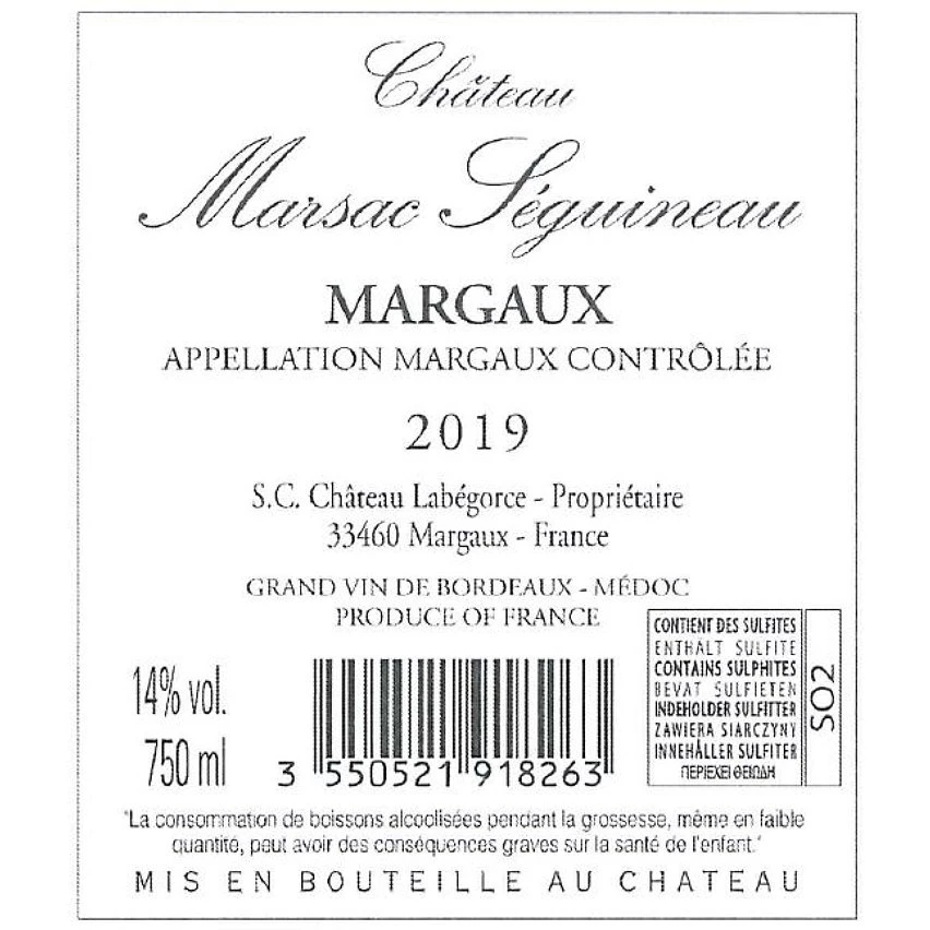 Château Marsac Seguineau, 2019 - Margaux AOP - Rouge - 75 cl Bon marché 🎉 Château Marsac Seguineau, 2019 - Margaux AOP - Rouge - 75 cl 👍 -VINS ROUGES Boutique 3550521918263 2