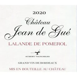 Acheter 🔥 Château Jean de Gué, 2020 - Lalande de Pomerol AOP - Rouge - 75 cl 🎉 -VINS ROUGES Boutique 3573420520313 3