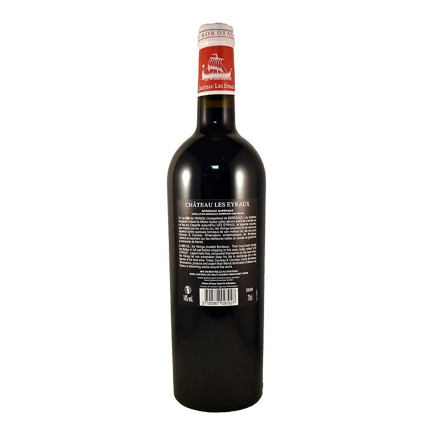 Château Les Eyraux, 2018 - Bordeaux Supérieur AOP - Rouge - 75 cl Promo 😀 Château Les Eyraux, 2018 - Bordeaux Supérieur AOP - Rouge - 75 cl 🔔 -VINS ROUGES Boutique 3700387097927 2