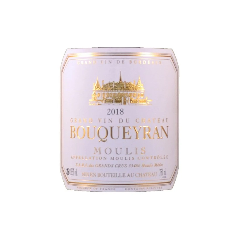 Château Bouqueyran, 2018 - Moulis ou Moulis-en-Médoc AOP - Rouge - 75 cl Promo 🌟 Château Bouqueyran, 2018 - Moulis ou Moulis-en-Médoc AOP - Rouge - 75 cl 😍 -VINS ROUGES Boutique 3700387103369 2