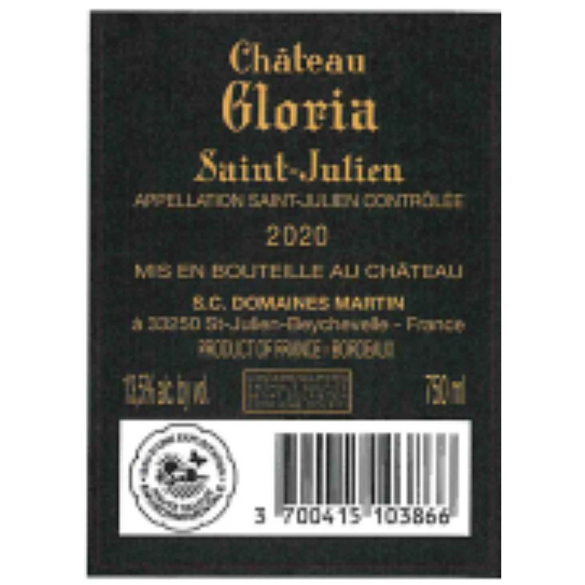 Château Gloria, 2020 - Saint-Julien AOP - Rouge - 75 cl Vente flash 🧨 Château Gloria, 2020 - Saint-Julien AOP - Rouge - 75 cl 😉 -VINS ROUGES Boutique 3700415103866 2