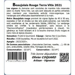 Meilleure vente ⌛ Olivier Coquard, 2021 - Beaujolais AOP - Rouge - 75 cl 🥰 3 Meilleure vente ⌛ Olivier Coquard, 2021 - Beaujolais AOP - Rouge - 75 cl 🥰 -VINS ROUGES Boutique 3700558802305 2