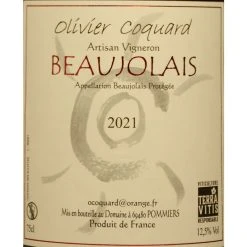 Coupon 😀 Olivier Coquard, 2020 - Beaujolais AOP - Rouge - 75 cl ⭐ -VINS ROUGES Boutique 3700558802305 3 1