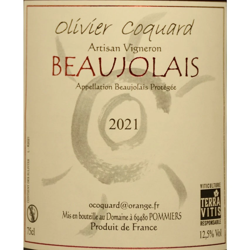 Olivier Coquard, 2021 - Beaujolais AOP - Rouge - 75 cl Meilleure vente ⌛ Olivier Coquard, 2021 - Beaujolais AOP - Rouge - 75 cl 🥰 -VINS ROUGES Boutique 3700558802305 3
