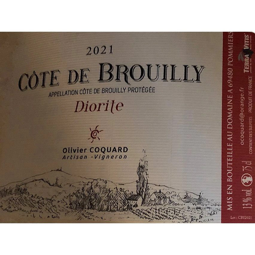 Olivier Coquard Diorite, 2021 - Côte de Brouilly AOP - Rouge - 75 cl Tout neuf 👏 Olivier Coquard Diorite, 2021 - Côte de Brouilly AOP - Rouge - 75 cl 👍 -VINS ROUGES Boutique 3700558806921 3