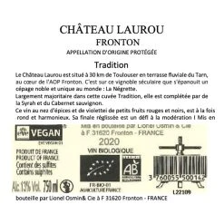 Le moins cher 😉 Château Laurou BIO, 2020 - Fronton AOP - Rouge - 75 cl ❤️ -VINS ROUGES Boutique 3760055500142 2