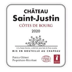 Top 10 ✔️ Château Saint-Justin, 2020 - Côtes de Bourg AOP - Rouge - 75 cl 🤩 -VINS ROUGES Boutique 3760062592833 3