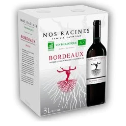 Meilleure affaire 😍 Nos Racines BIO - Bordeaux AOP - Rouge - Bag in Box, 3 L 🎁