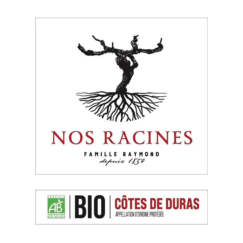 Nos Racines BIO, 2020 - Côtes de Duras AOP - Rouge - 75 cl Le moins cher ❤️ Nos Racines BIO, 2020 - Côtes de Duras AOP - Rouge - 75 cl ✔️ -VINS ROUGES Boutique 3760077988652 3