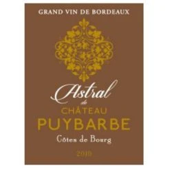 Grosses soldes 😀 Astral de Château Puybarbe, 2019 - Côtes de Bourg AOP - Rouge - 75 cl ⭐ 4 Grosses soldes 😀 Astral de Château Puybarbe, 2019 - Côtes de Bourg AOP - Rouge - 75 cl ⭐ -VINS ROUGES Boutique 3760095871462 3