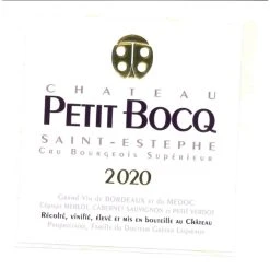 Meilleure vente 👏 Château Petit Bocq , 2020 - Saint-Estèphe AOP - Rouge - 75 cl 😀 4 Meilleure vente 👏 Château Petit Bocq , 2020 - Saint-Estèphe AOP - Rouge - 75 cl 😀 -VINS ROUGES Boutique 3760109920049 3