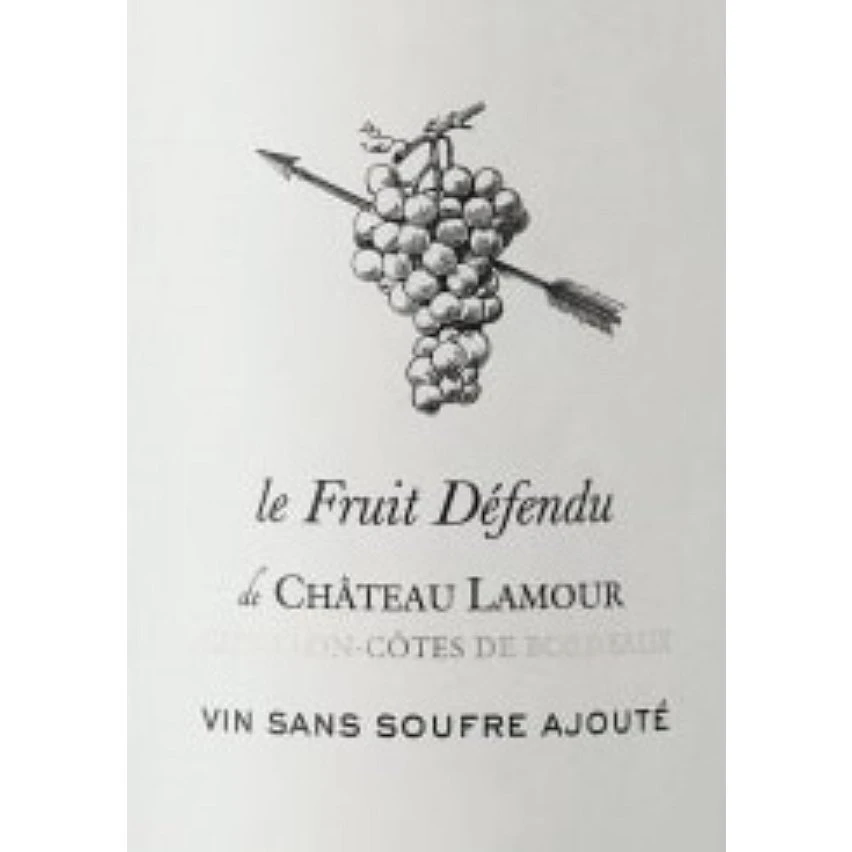 Le Fruit Défendu du Château Lamour Sans Sulfites Ajoutés, 2019 - Castillon Côtes de Bordeaux AOP - Rouge - 75 cl De gros ✨ Le Fruit Défendu du Château Lamour Sans Sulfites Ajoutés, 2019 - Castillon Côtes de Bordeaux AOP - Rouge - 75 cl ❤️ -VINS ROUGES Boutique 3760111833139 3