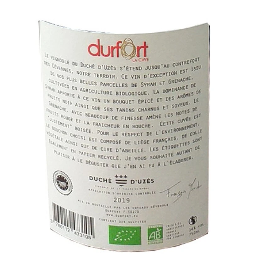 Juste BIO, 2019 - Duché d'Uzès AOC - Rouge - 75 cl Budget 😉 Juste BIO, 2019 - Duché d'Uzès AOC - Rouge - 75 cl 🌟 -VINS ROUGES Boutique 3760112473105 2