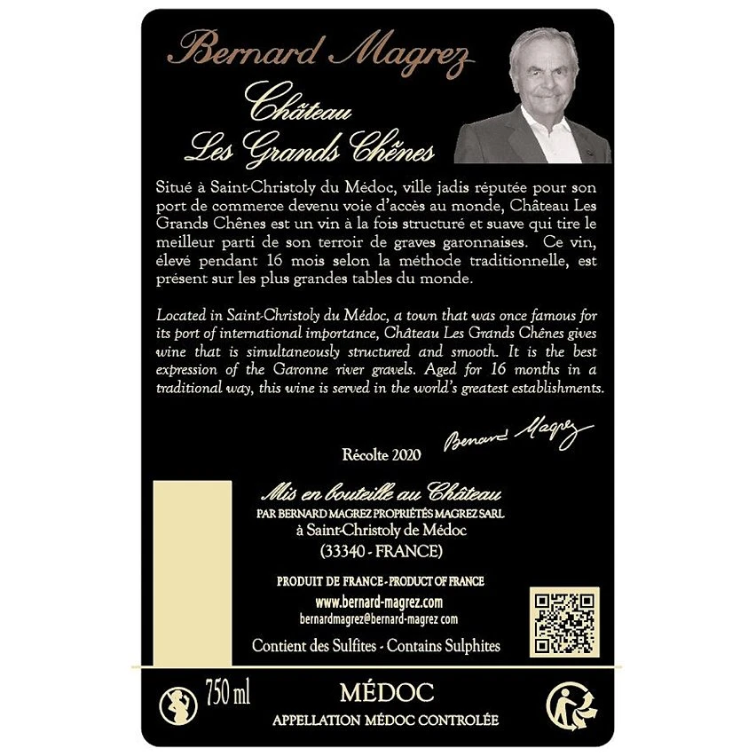 Château Les Grands Chênes, 2020 - Médoc AOP - Rouge - 75 cl Offres ⭐ Château Les Grands Chênes, 2020 - Médoc AOP - Rouge - 75 cl 🌟 -VINS ROUGES Boutique 3760117794083 2