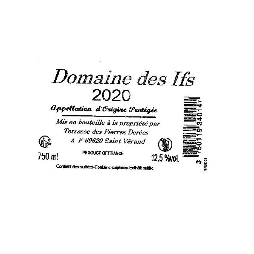 Domaine des Ifs, 2020 - Beaujolais AOP - Rouge - 75 cl Acheter 🤩 Domaine des Ifs, 2020 - Beaujolais AOP - Rouge - 75 cl 🌟 -VINS ROUGES Boutique 3760119340141 2