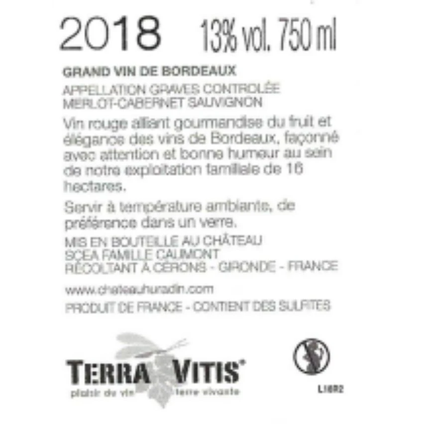 Château Huradin, 2018 - Graves AOP - Rouge - 75 cl Vente flash 🎉 Château Huradin, 2018 - Graves AOP - Rouge - 75 cl ⭐ -VINS ROUGES Boutique 3760125540436 2