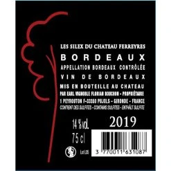 Les meilleures critiques de 🧨 Les Silex du Château Ferreyres, 2019 - Bordeaux AOP - Rouge - 75 cl 😀 -VINS ROUGES Boutique 3770011631087 2