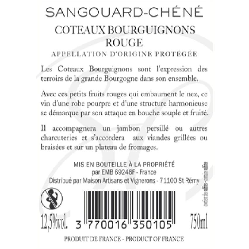 Sangouard-Chéné Esprit de Famille, 2021 - Coteaux Bourguignons AOP - Rouge - 75 cl Tout neuf 🔥 Sangouard-Chéné Esprit de Famille, 2021 - Coteaux Bourguignons AOP - Rouge - 75 cl ⭐ -VINS ROUGES Boutique 3770016350105 2