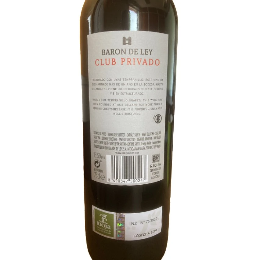Baron de Ley, 2020 - Rioja DO, Espagne - Rouge - 75 cl Le moins cher 💯 Baron de Ley, 2020 - Rioja DO, Espagne - Rouge - 75 cl 👍 -VINS ROUGES Boutique 8420347500247 2